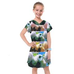 Snowball Branch Collage (i) Kids  Drop Waist Dress by okhismakingart