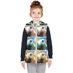 Snowball Branch Collage (i) Kids  Hooded Puffer Vest by okhismakingart