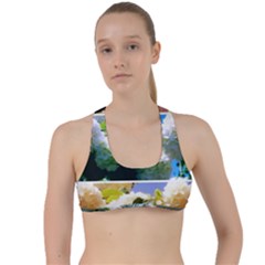 Snowball Branch Collage (i) Criss Cross Racerback Sports Bra by okhismakingart