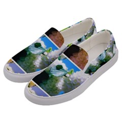 Snowball Branch Collage (i) Men s Canvas Slip Ons by okhismakingart