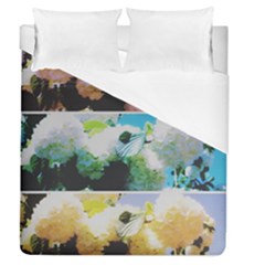 Faded Snowball Branch Collage (ii) Duvet Cover (queen Size) by okhismakingart