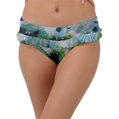 Faded Snowball Branch Collage (ii) Frill Bikini Bottom by okhismakingart