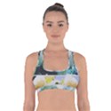 Faded Snowball Branch Collage (II) Cross Back Sports Bra View1