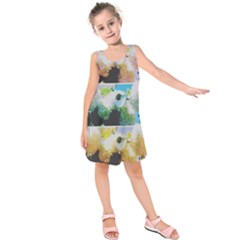 Faded Snowball Branch Collage (ii) Kids  Sleeveless Dress by okhismakingart