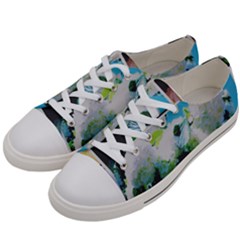 Faded Snowball Branch Collage (ii) Women s Low Top Canvas Sneakers by okhismakingart