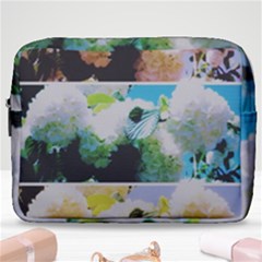 Faded Snowball Branch Collage (ii) Make Up Pouch (large) by okhismakingart