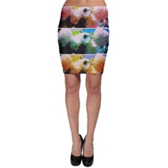 Bright Snowball Branch Collage (iii) Bodycon Skirt by okhismakingart