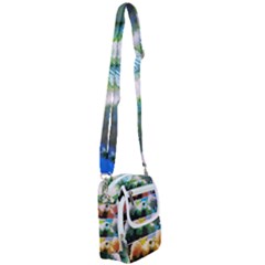 Bright Snowball Branch Collage (iii) Shoulder Strap Belt Bag by okhismakingart