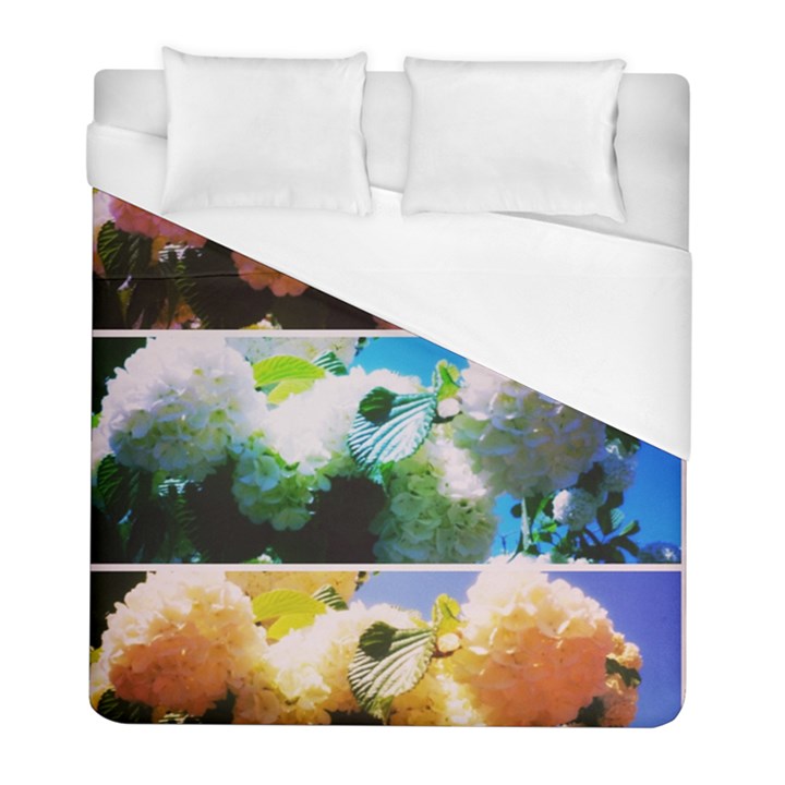 Bright Snowball Branch Collage (III) Duvet Cover (Full/ Double Size)