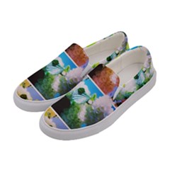 Bright Snowball Branch Collage (iii) Women s Canvas Slip Ons by okhismakingart