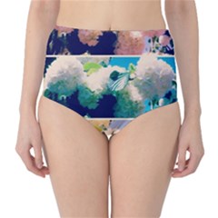 Washed Out Snowball Branch Collage (iv) Classic High-waist Bikini Bottoms by okhismakingart