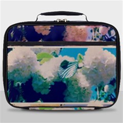 Washed Out Snowball Branch Collage (iv) Full Print Lunch Bag by okhismakingart