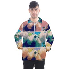 Washed Out Snowball Branch Collage (iv) Men s Half Zip Pullover by okhismakingart