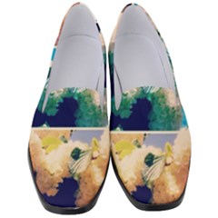 Washed Out Snowball Branch Collage (iv) Women s Classic Loafer Heels by okhismakingart