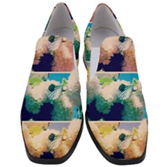 Washed Out Snowball Branch Collage (iv) Women Slip On Heel Loafers by okhismakingart