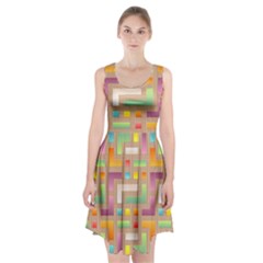 Abstract Background Colorful Racerback Midi Dress