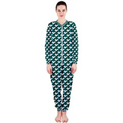 Pattern Green Blue Grey Hues Onepiece Jumpsuit (ladies)  by Pakrebo