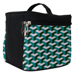 Pattern Green Blue Grey Hues Make Up Travel Bag (small) by Pakrebo