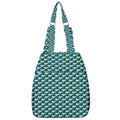 Pattern Green Blue Grey Hues Center Zip Backpack by Pakrebo