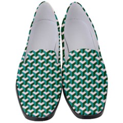 Pattern Green Blue Grey Hues Women s Classic Loafer Heels by Pakrebo