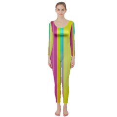 Background Colorful Abstract Long Sleeve Catsuit by Pakrebo