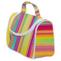 Background Colorful Abstract Satchel Handbag by Pakrebo