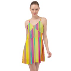 Background Colorful Abstract Summer Time Chiffon Dress by Pakrebo