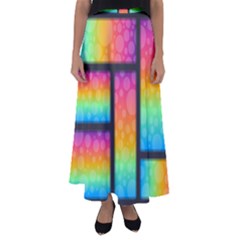 Background Colorful Abstract Flared Maxi Skirt by Pakrebo