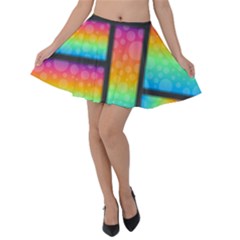 Background Colorful Abstract Velvet Skater Skirt by Pakrebo