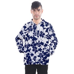 Flowers Garden Textiles Fabric Men s Half Zip Pullover