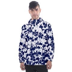 Flowers Garden Textiles Fabric Men s Front Pocket Pullover Windbreaker