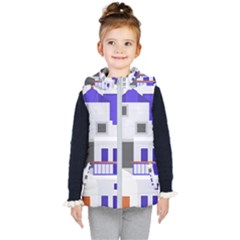 Background Santorini Greece Kids  Hooded Puffer Vest by Pakrebo