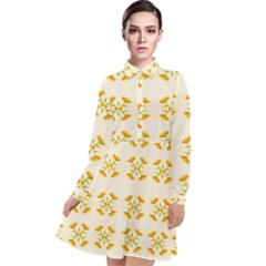 Abstract Art Background Colorful Long Sleeve Chiffon Shirt Dress