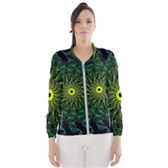 Abstract Ribbon Green Blue Hues Women s Windbreaker by Pakrebo