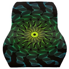 Abstract Ribbon Green Blue Hues Car Seat Back Cushion 