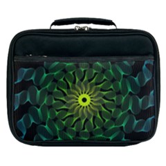 Abstract Ribbon Green Blue Hues Lunch Bag