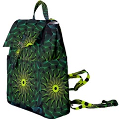 Abstract Ribbon Green Blue Hues Buckle Everyday Backpack by Pakrebo