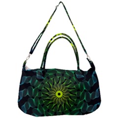 Abstract Ribbon Green Blue Hues Removal Strap Handbag by Pakrebo