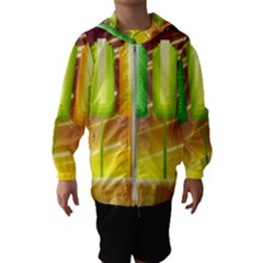 Abstract Landscape Background Kids  Hooded Windbreaker