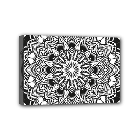 Mandala Spiritual Texture Mini Canvas 6  X 4  (stretched) by Pakrebo