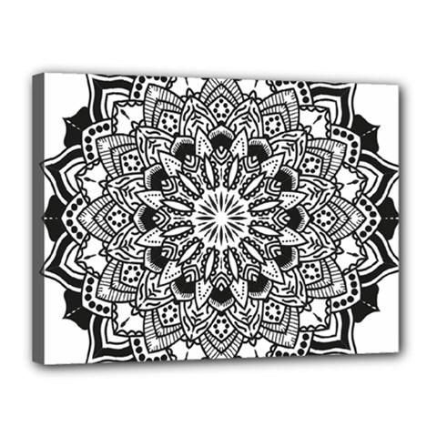 Mandala Spiritual Texture Canvas 16  X 12  (stretched) by Pakrebo