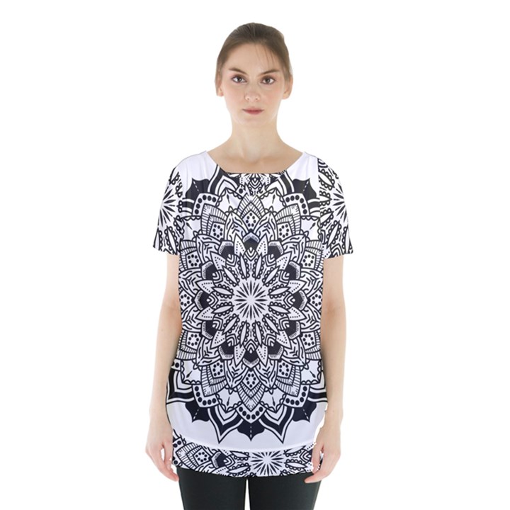 Mandala Spiritual Texture Skirt Hem Sports Top