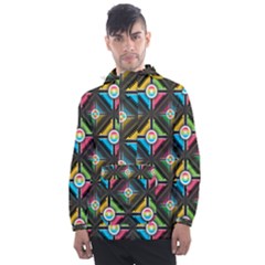 Seamless Pattern Background Abstract Men s Front Pocket Pullover Windbreaker