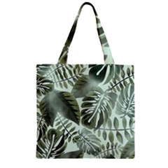 Medellin Leaves Tropical Jungle Zipper Grocery Tote Bag by Pakrebo