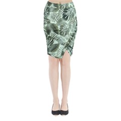 Medellin Leaves Tropical Jungle Midi Wrap Pencil Skirt by Pakrebo