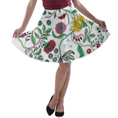 Flowers Garden Tropical Plant A-line Skater Skirt by Pakrebo