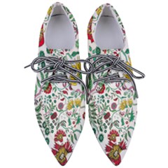 Flowers Garden Tropical Plant Pointed Oxford Shoes