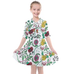 Flowers Garden Tropical Plant Kids  All Frills Chiffon Dress