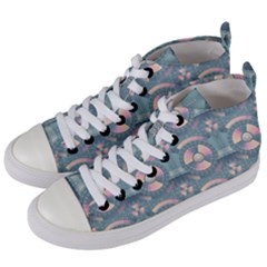 Seamless Pattern Seamless Design Women s Mid-top Canvas Sneakers by Pakrebo