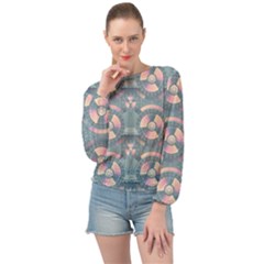 Seamless Pattern Seamless Design Banded Bottom Chiffon Top